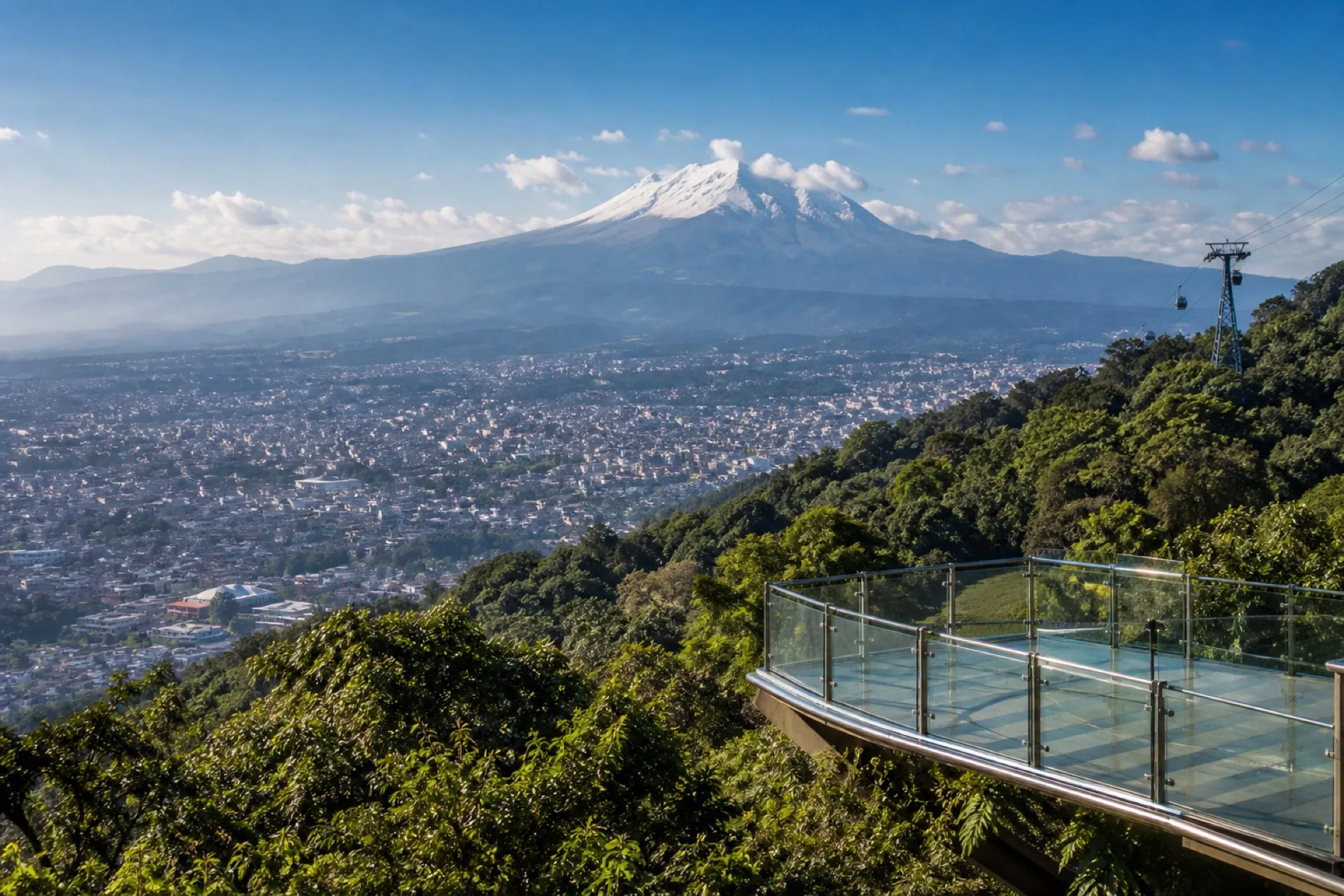 Mirador del Cerro del Borrego sobre el valle de Orizaba.