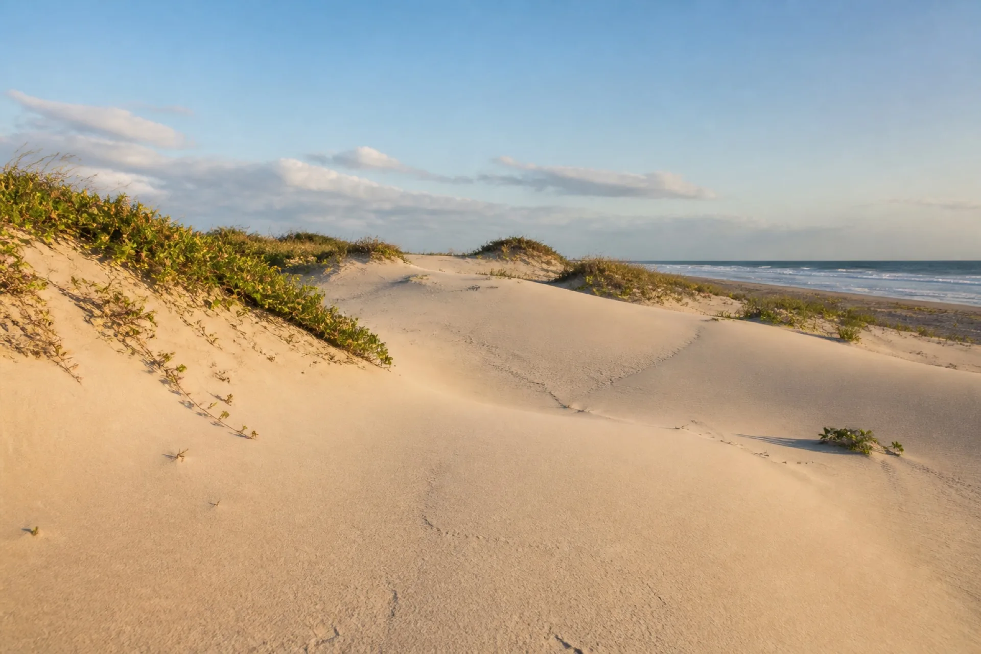 Dunas costeras de San Isidro, reserva estatal de arena y matorral frente al Golfo.