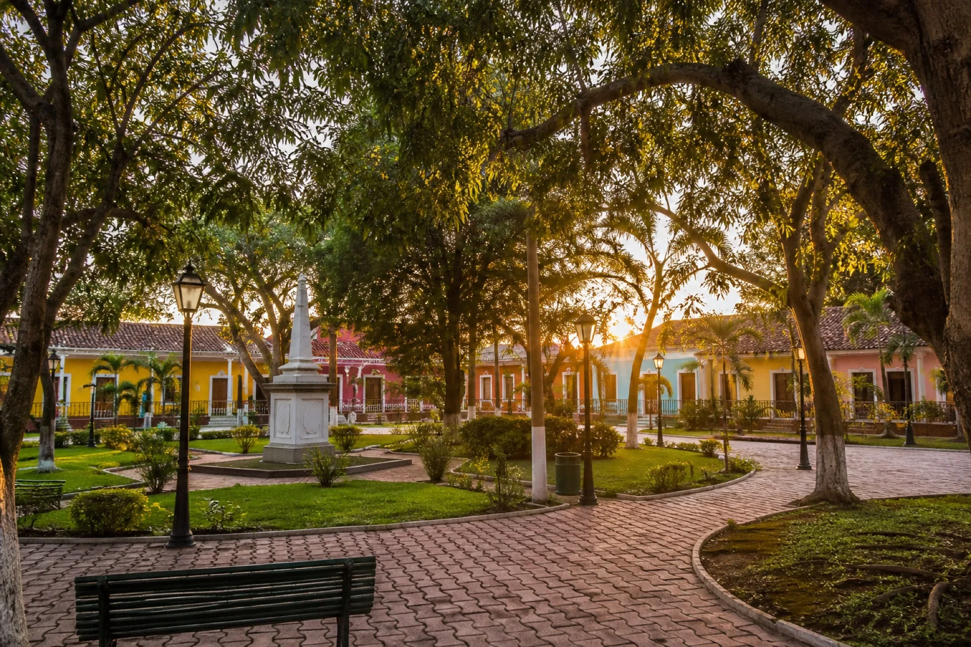 Parque Hidalgo en Tlacotalpan.