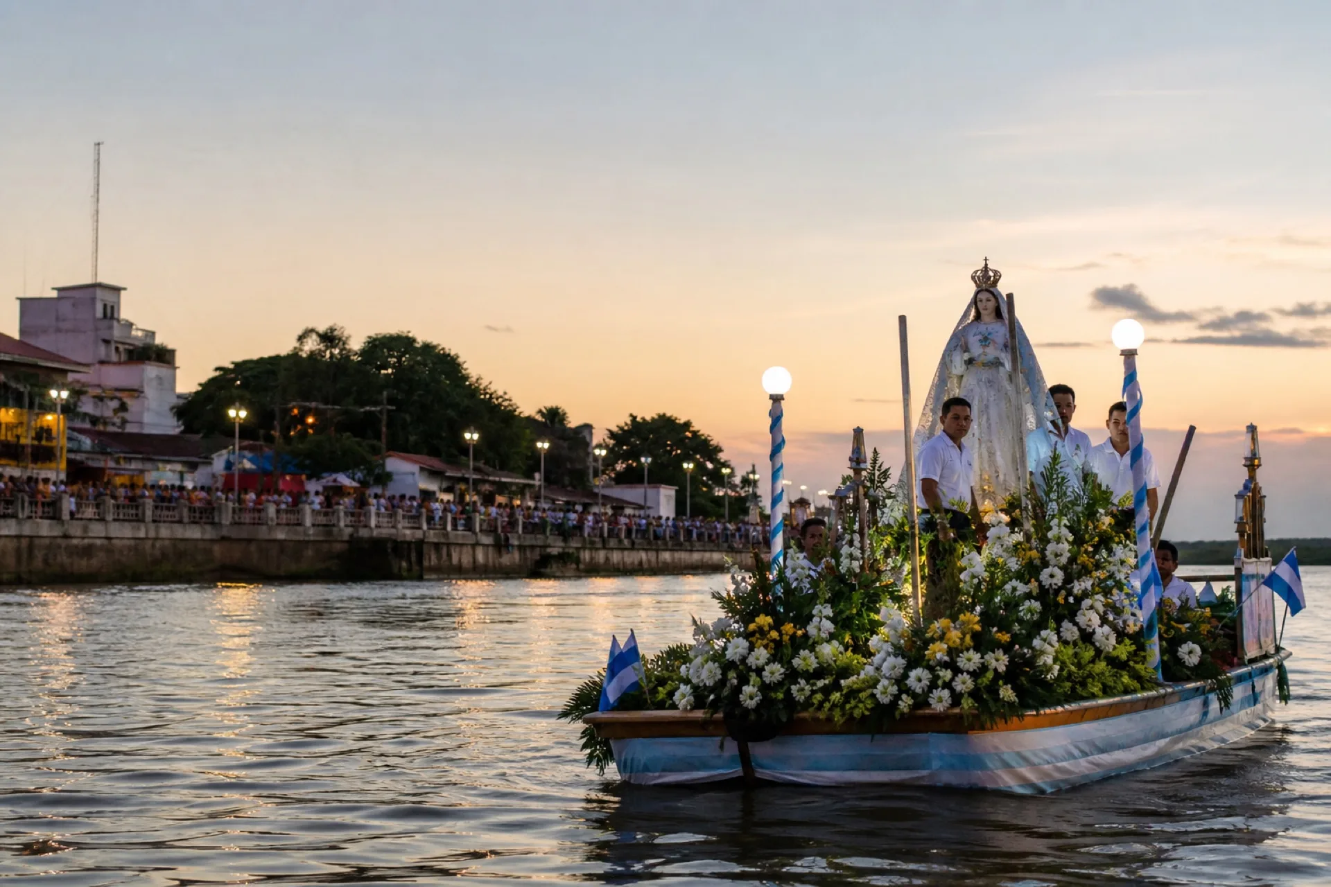 Paseo fluvial de la Virgen de Cosamaloapan.