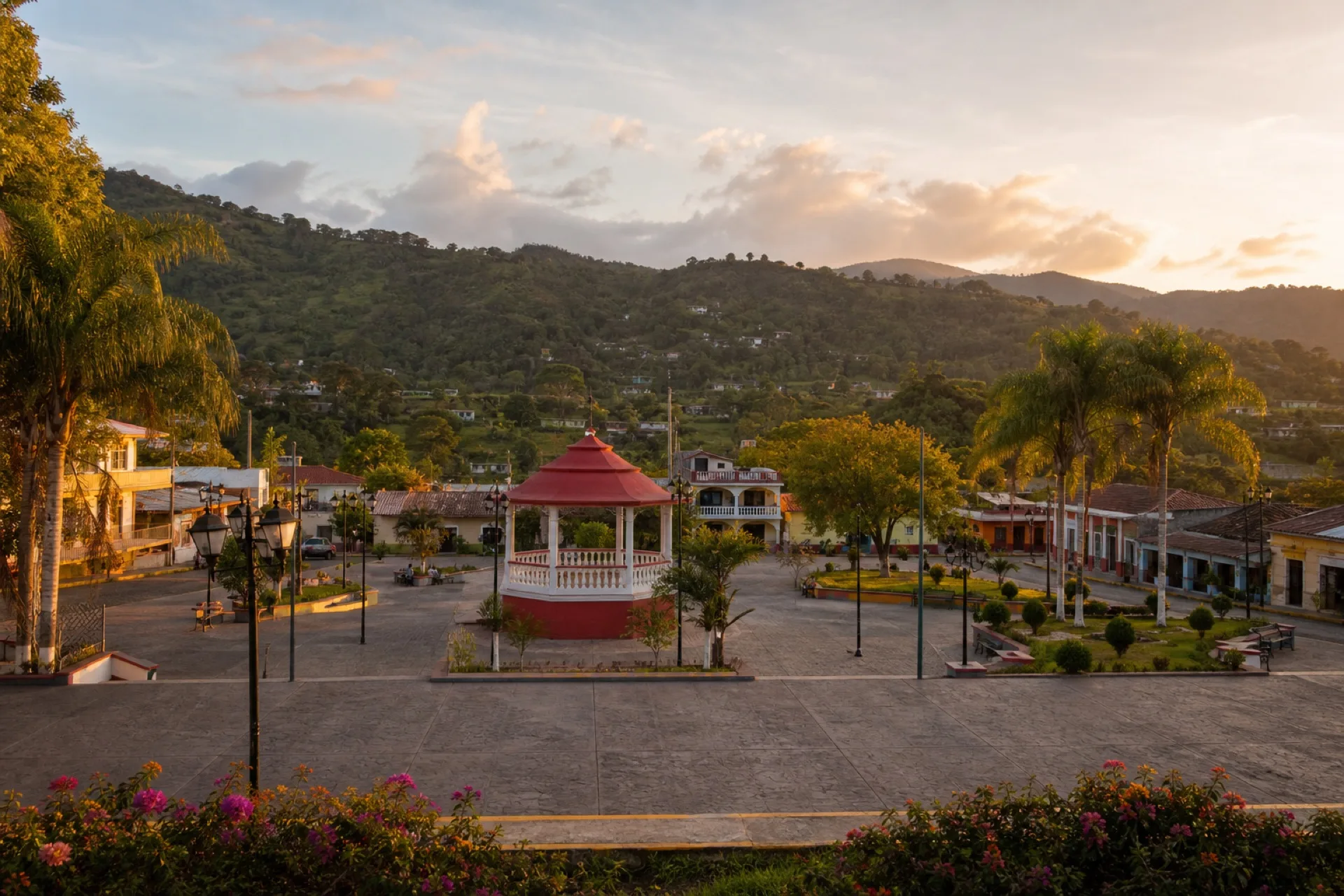 Centro de Espinal, pueblo junto al río Tecolutla.