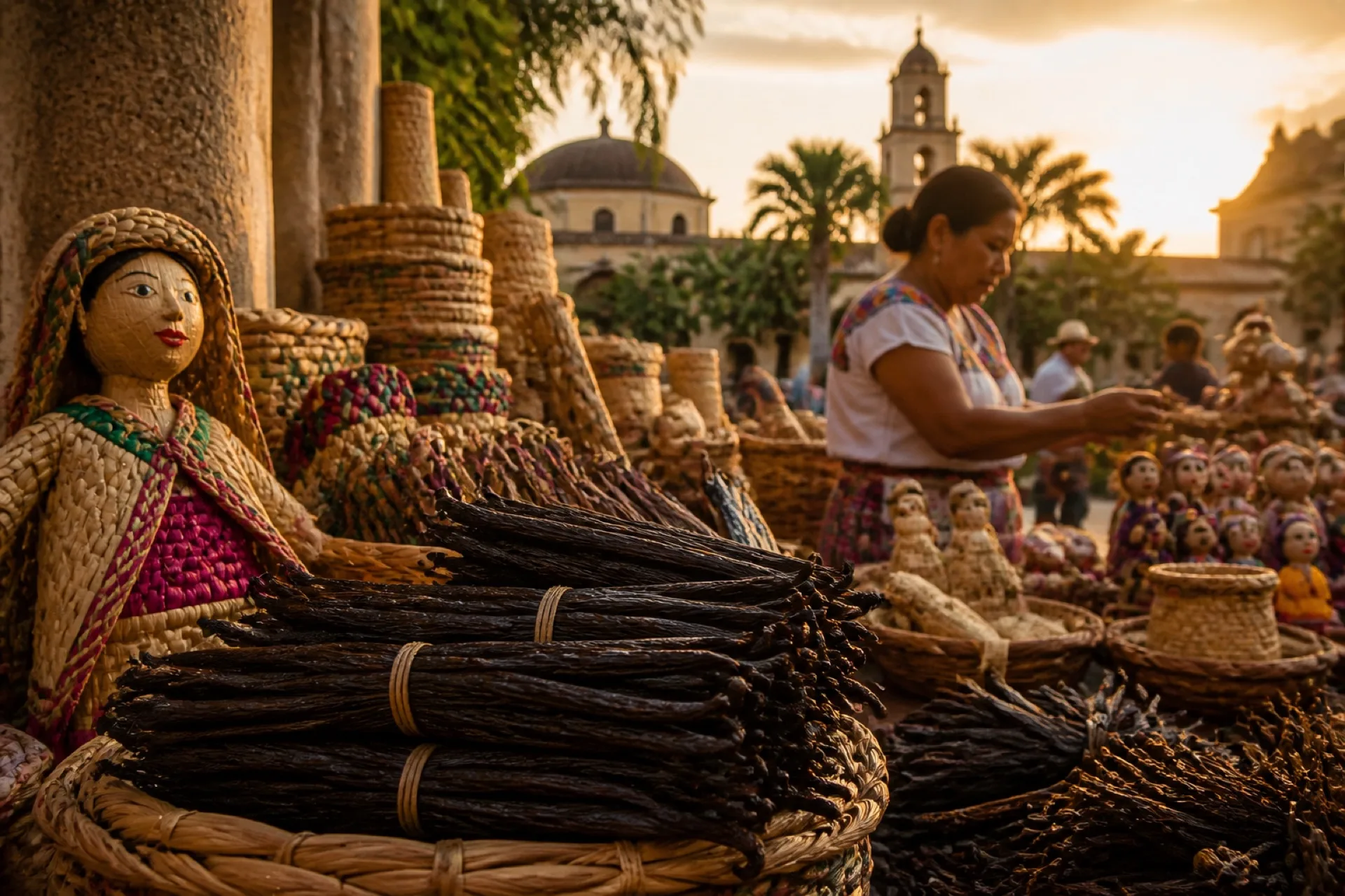 Festival de la Vainilla del Totonacapan, vainas y ofrenda.