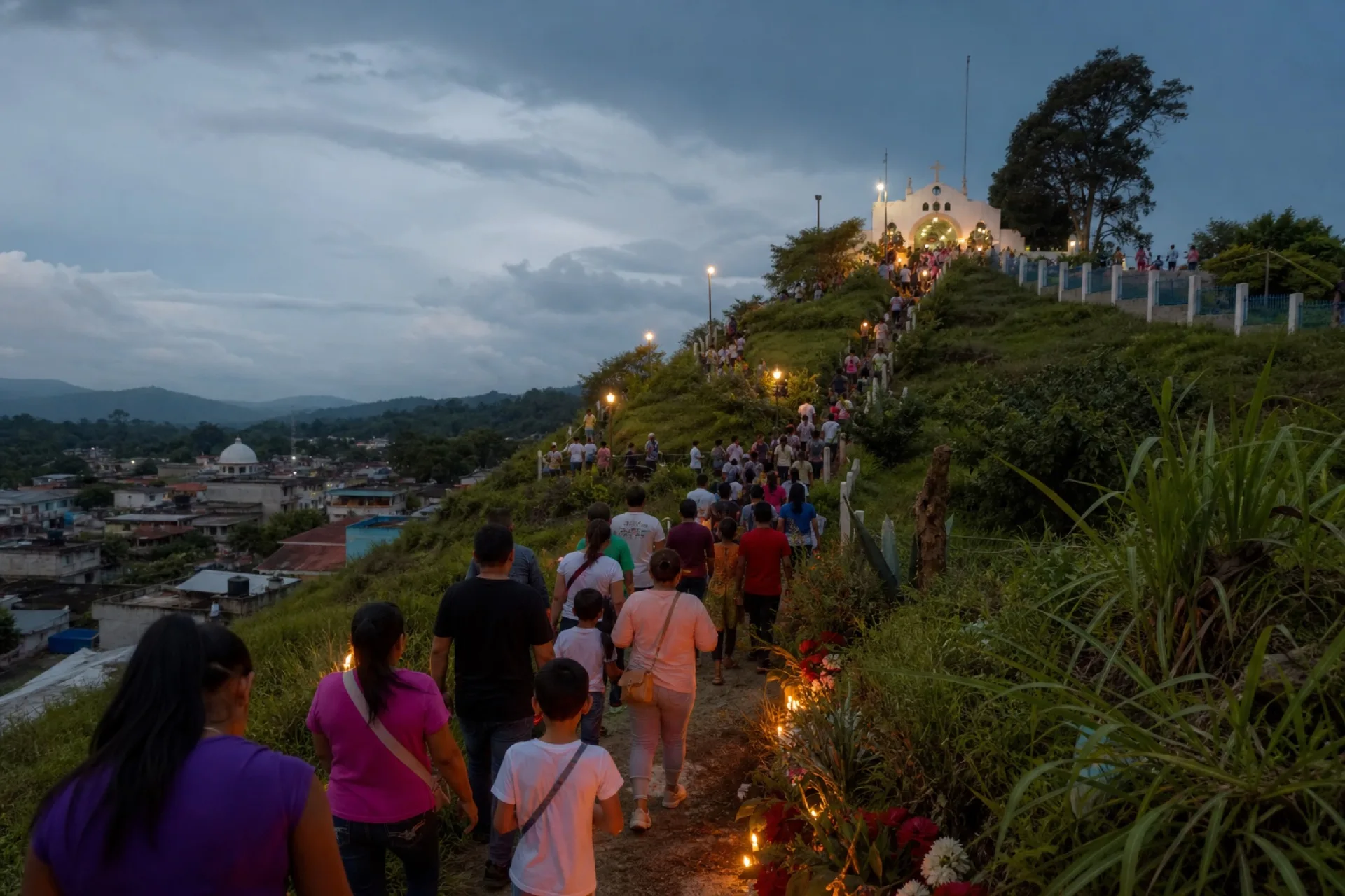 Peregrinación al Cerrito de Guadalupe en Tlapacoyan.
