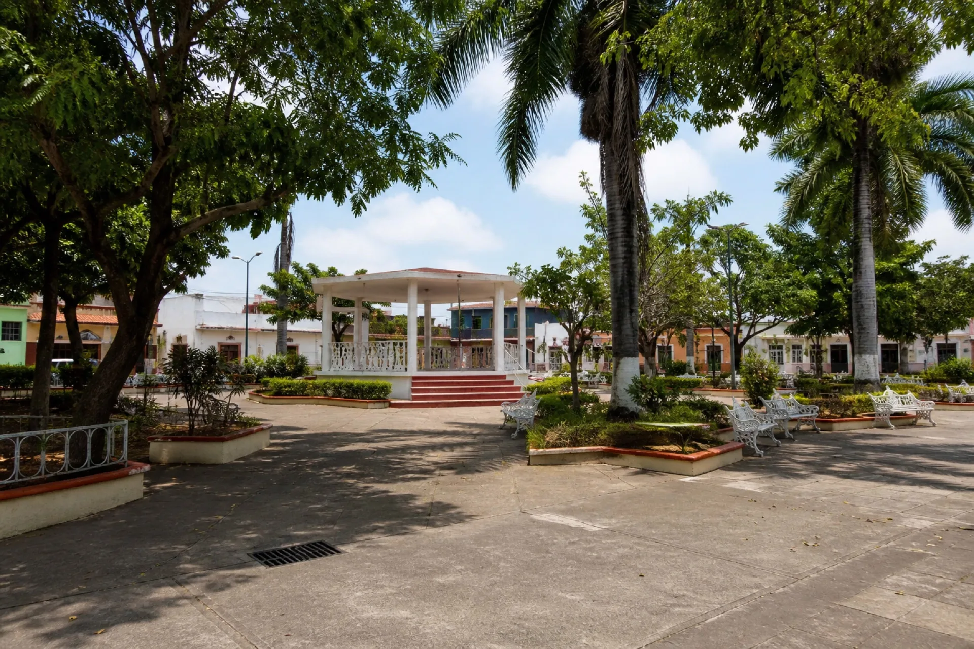 Parque central de Playa Vicente.