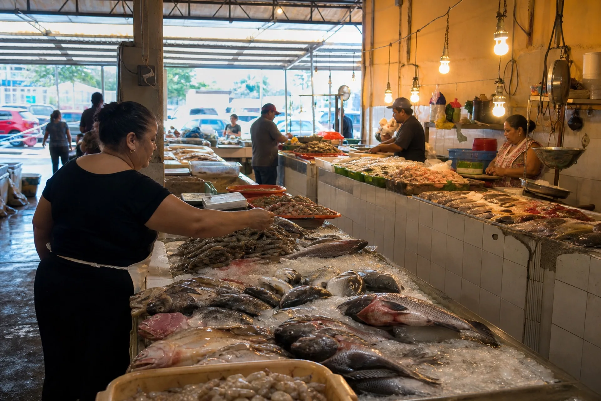 Mercado de mariscos de Alvarado.