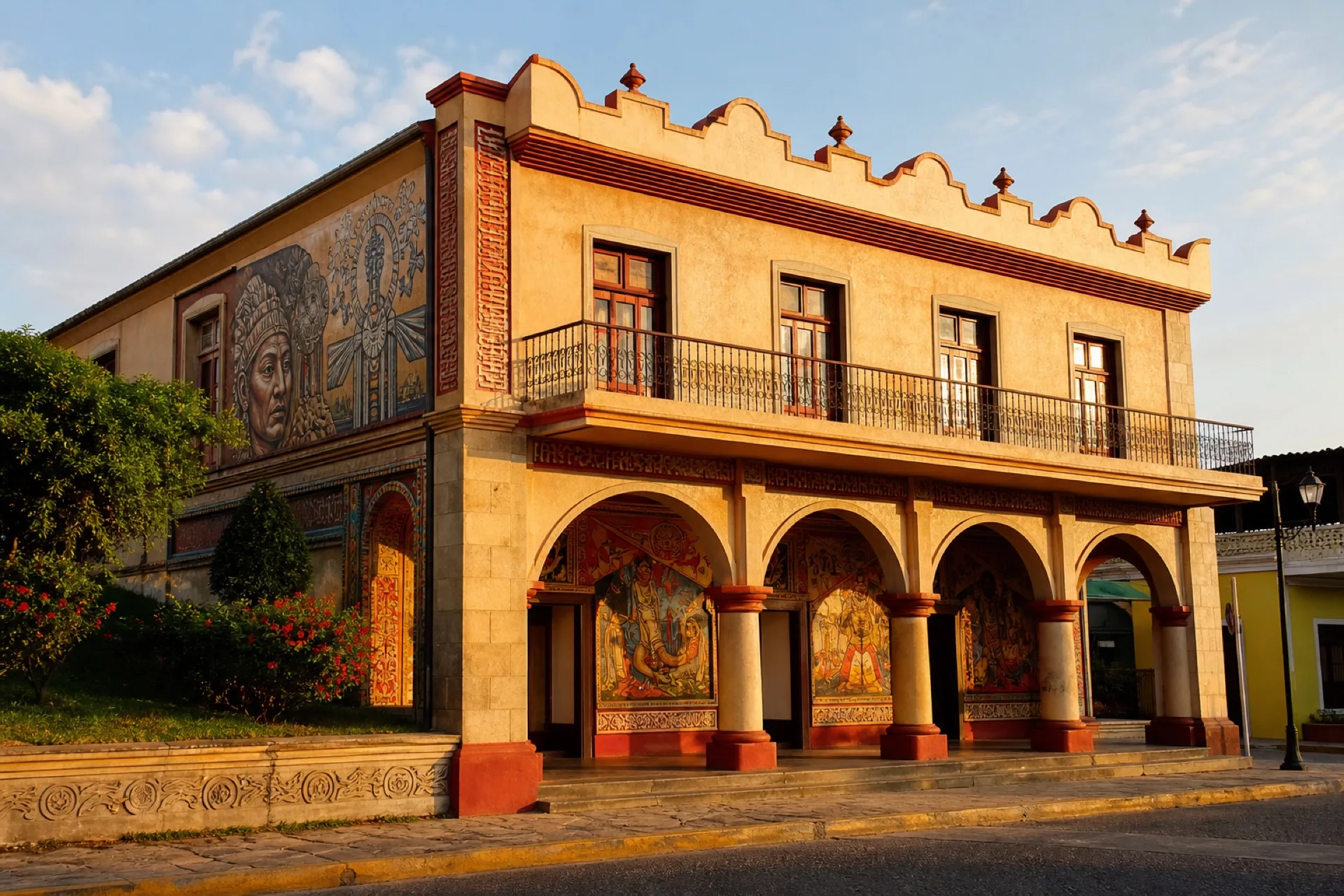 Fachada del Museo de la Ciudad Teodoro Cano en Papantla.